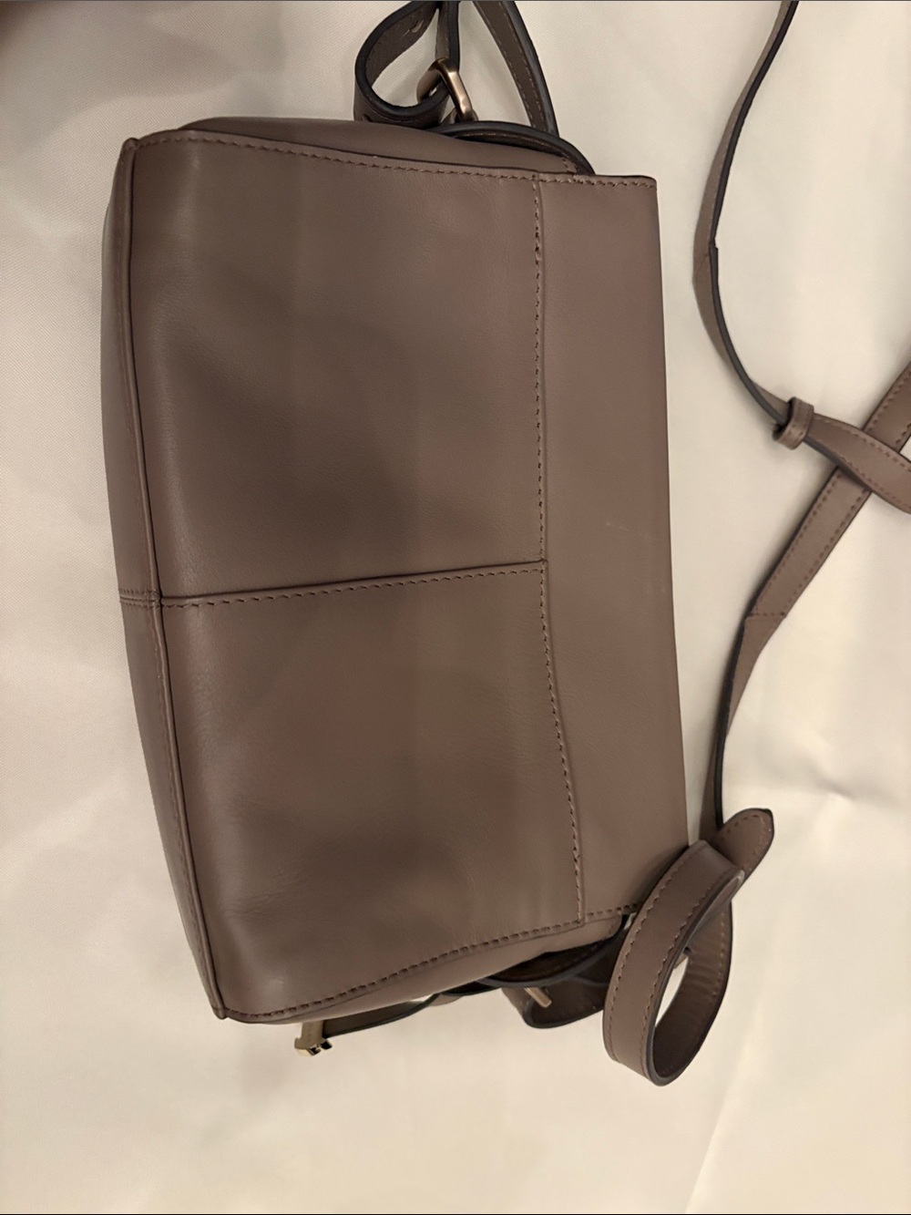 RADLEY LONDON Taupe Leather Crossbody Bag Purse BRS - Picture 4 of 9